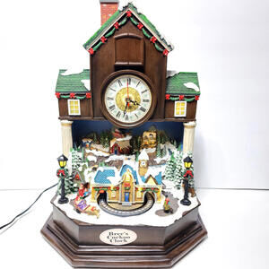 *READ* Christmas Decor Bree’s Cuckoo Clock with Christmas Village Scene Working